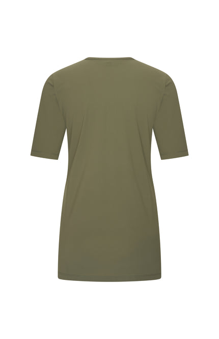 Mi Piace Travel Top Drape Neck Olive 202829 Stretchshop.nl