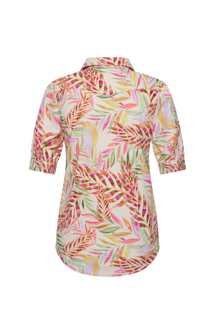 Mi Piace Travel Blouse Puff Pencil Branches Print Kit 202270 Stretchshop.nl