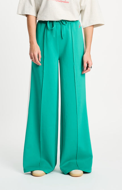 POM Amsterdam Broek Stripe Wander Green SP9476 Stretchshop.nl