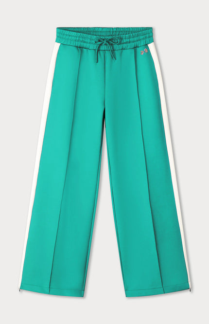 POM Amsterdam Broek Stripe Wander Green SP9476 Stretchshop.nl