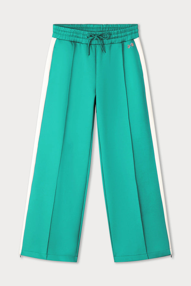 POM Amsterdam Broek Stripe Wander Green SP9476 Stretchshop.nl