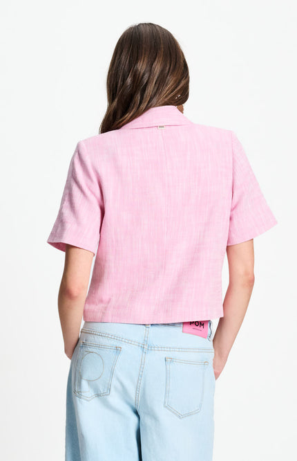 POM Amsterdam Blazer Shell Pink SP9571 Stretchshop.nl