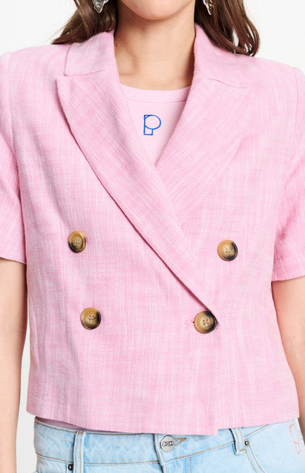 POM Amsterdam Blazer Shell Pink SP9571 Stretchshop.nl