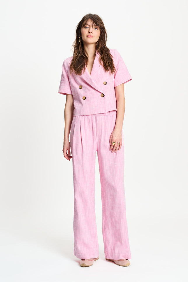 POM Amsterdam Blazer Shell Pink SP9571 Stretchshop.nl