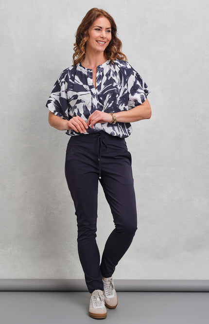 Zoso Blouse Rachel Navy 262 Stretchshop.nl