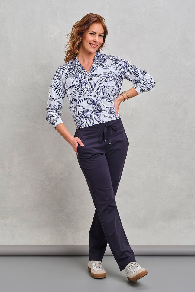 Zoso Travel Broek Joy Navy 262 Stretchshop.nl