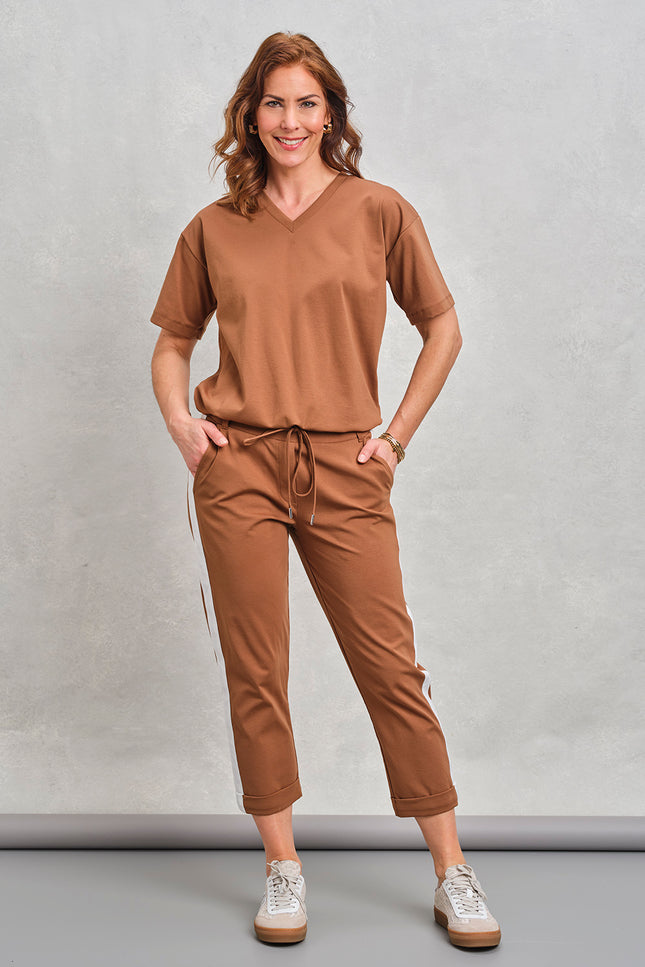 Zoso Broek Capri Vera Summer Camel 262 Stretchshop.nl