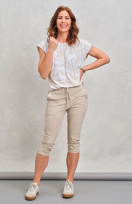 Zoso Travel Blouse Quinty White Sand 262 Stretchshop.nl
