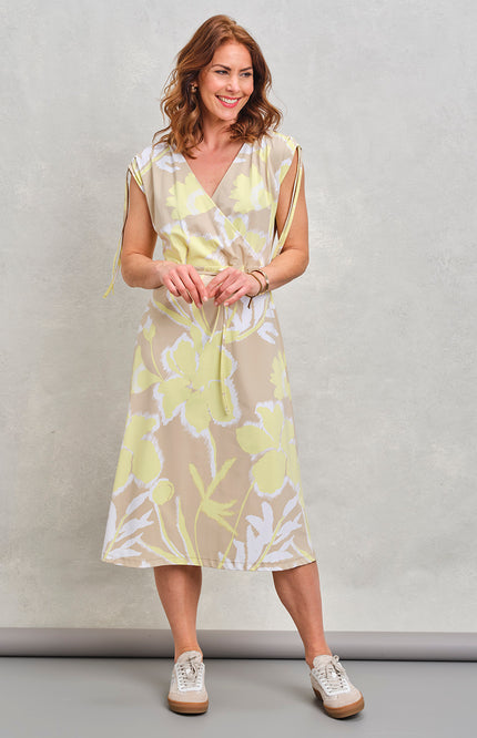 Zoso Travel Jurk Fanny Sand Yellow 262 Stretchshop.nl