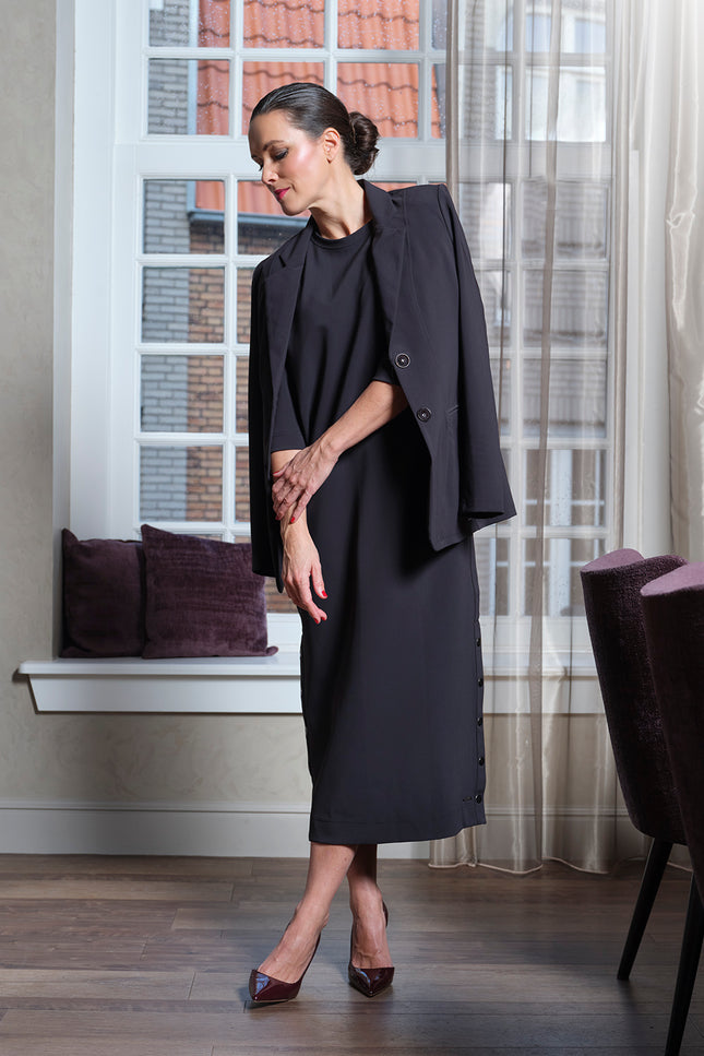 Bonded Travel Jurk Black 202692