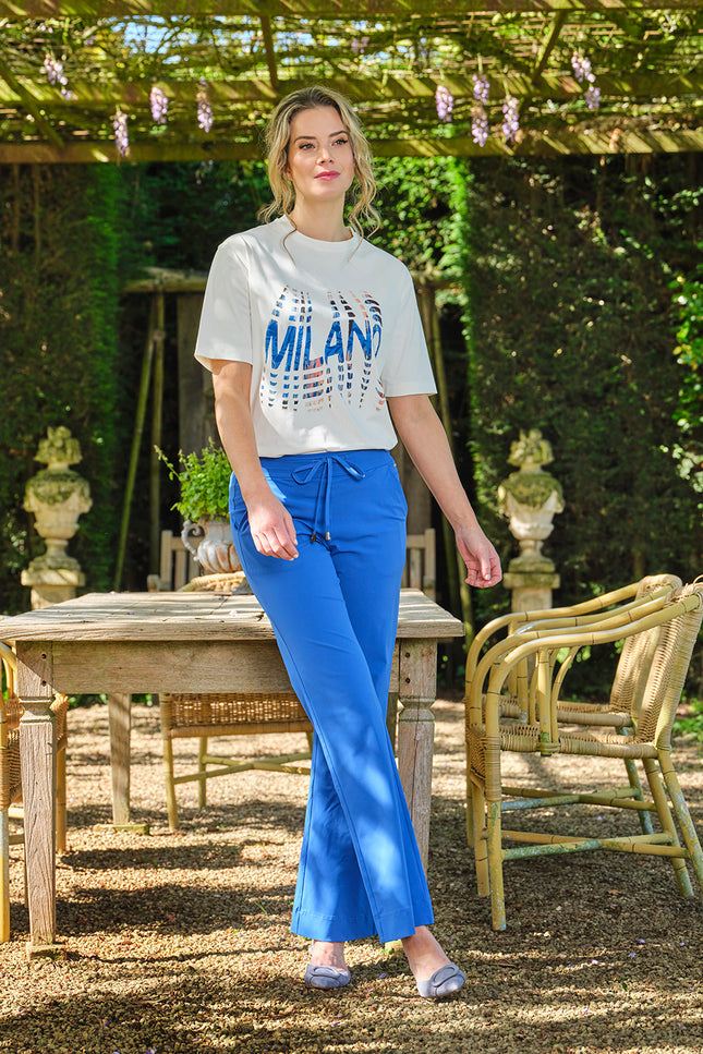 Travel Broek Flared Nautic Blue 202089