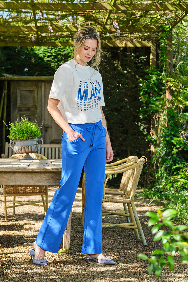 Travel Broek Flared Nautic Blue 202089