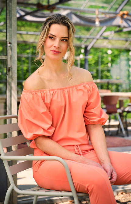 Travel Top Bardot Coral 202454