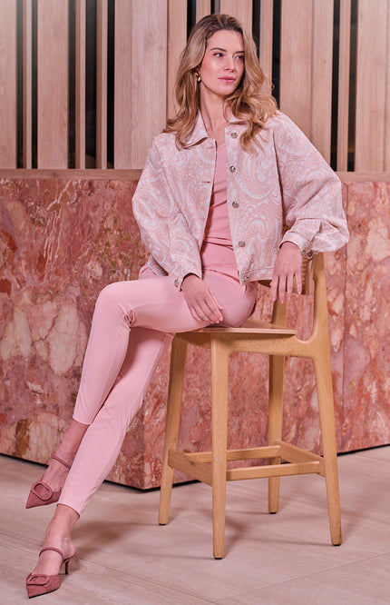 Mi Piace Jacket Paisley Jacquard Mellow Rose 202795 Stretchshop.nl