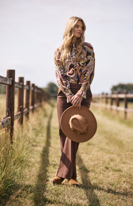 Travel Blouse Big Paisley Print Multicolour 202108