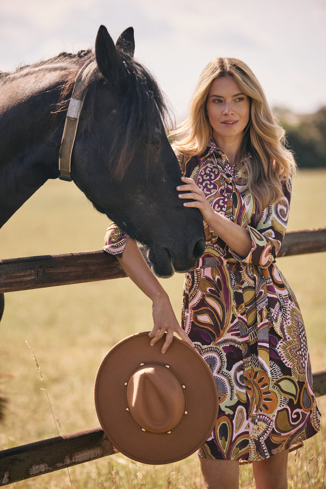 Travel Jurk Bow Big Paisley Print Multicolour 202708