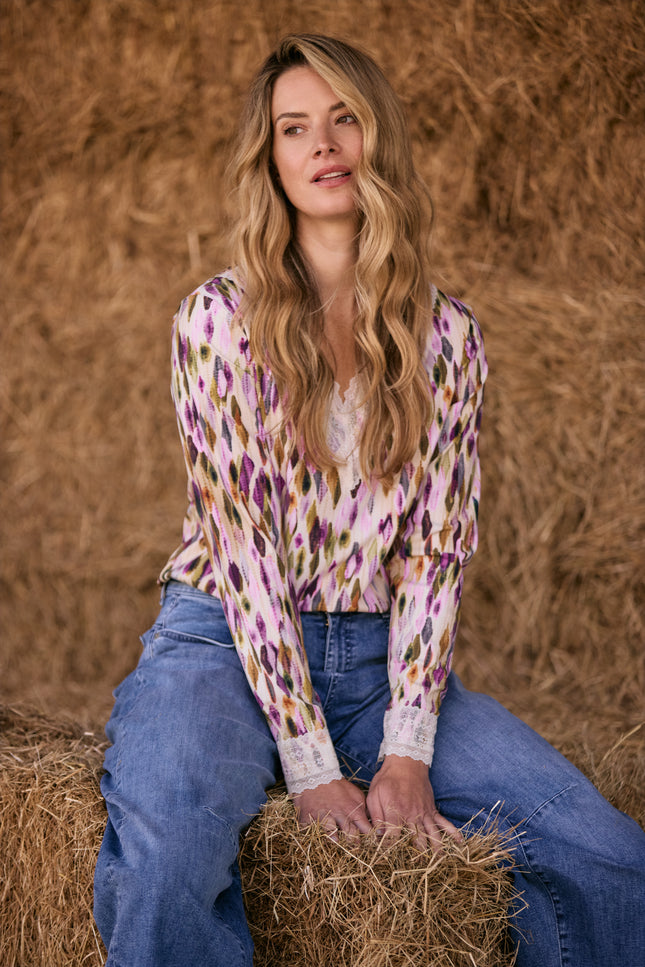 Travel Top Lace Argyles Print 202874