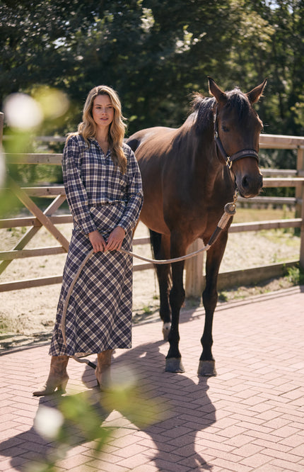Travel Rok Autumn Check Print Winter Pear 202529