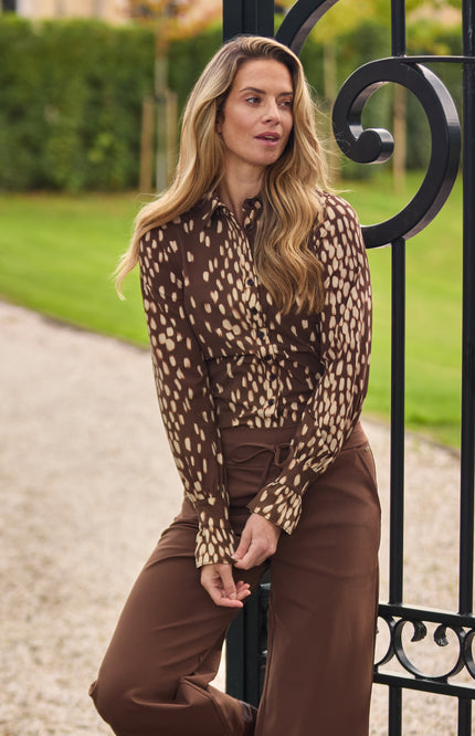 Travel Blouse Bambi Print Chestnut 202108