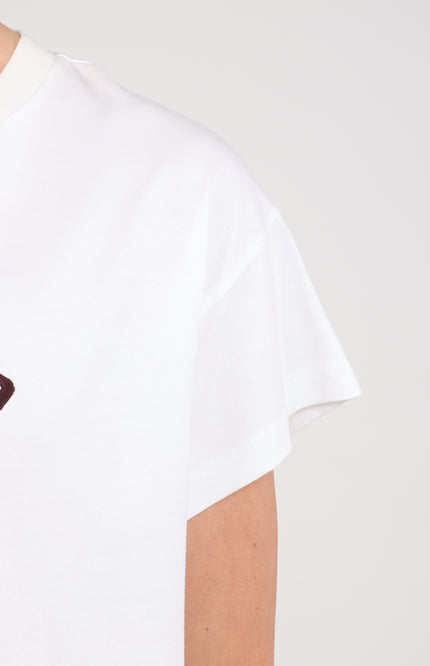 T-shirt Senna Offwhite Chocolate NKF04020
