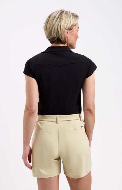 Lady Day Travel Blouse Suzy Cap Black L27.375.1066 Stretchshop.nl