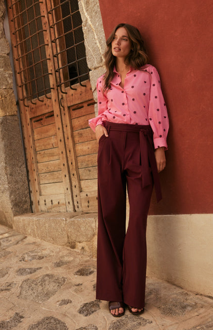 Travel Broek Steph Burgundy L14-475-3004