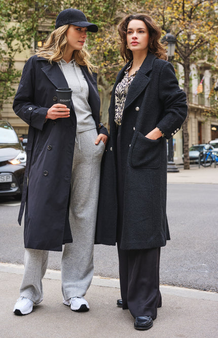 Jas Double Breasted Boucle Black F25.37510