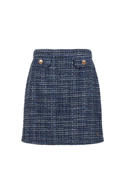 Rok Romee Blue Bouclé