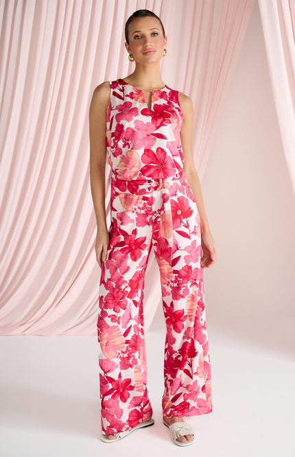 K-design Jumpsuit Met Bloemen Design C113-P123 Stretchshop.nl