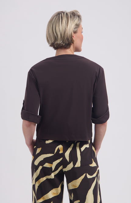 Lady Day Travel Blazer Adeline Dark Brown L46-475-3205 Stretchshop.nl