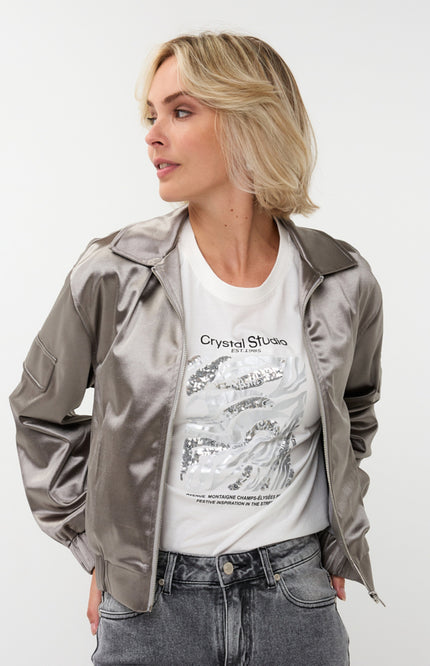 Jacket Metallic Silver W25.10737