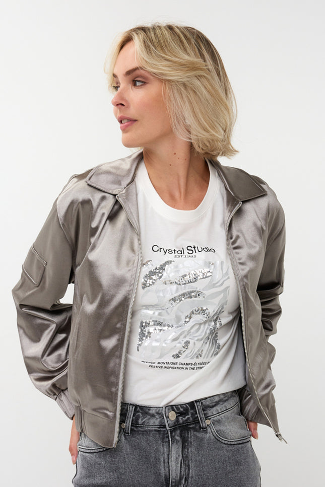 Jacket Metallic Silver W25.10737