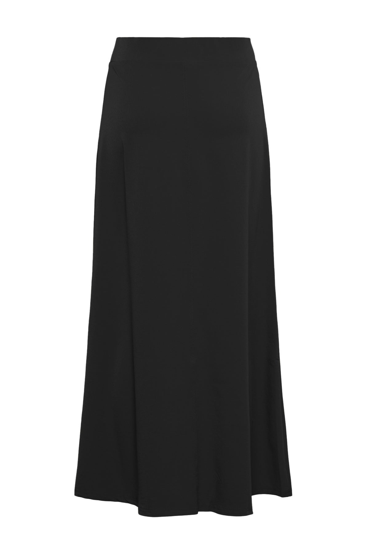 Zwarte travel rok Penne van &Co woman, stijlvolle zwarte rok met een elegante pasvorm, geschikt voor reizen en casual dragen.