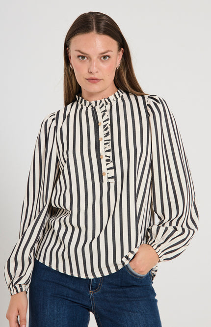 Blouse fqnoto star offwhite black