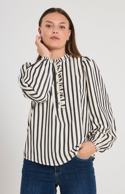 Blouse fqnoto star offwhite black