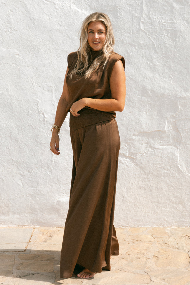 Broek Cariño Dark Brown