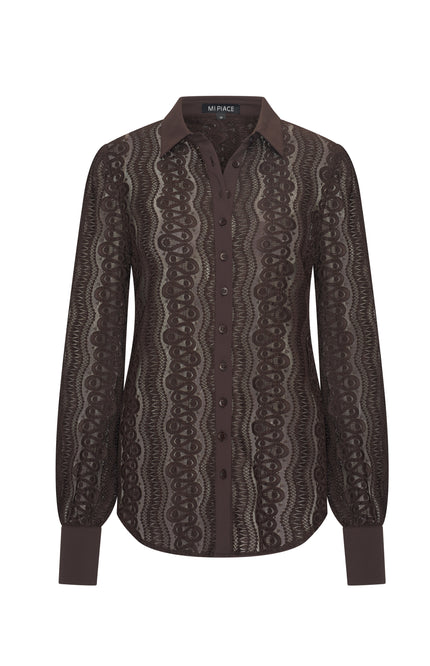 Travel Blouse Kant Espresso 202352
