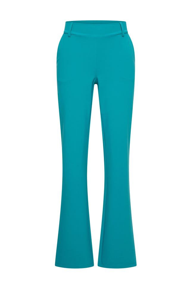 Bonded Travel Broek Flared Petrol 202633
