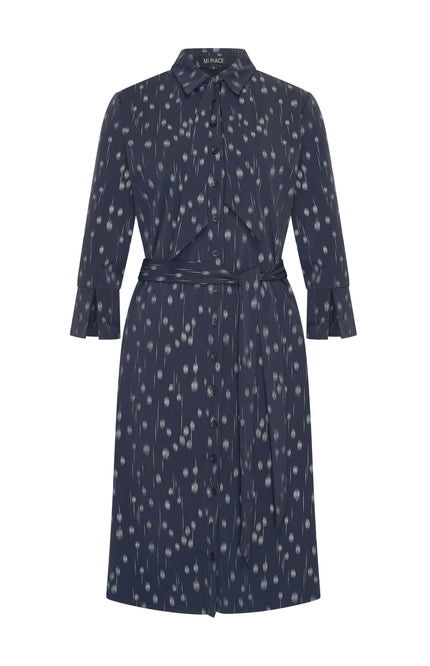 Travel Jurk Dot Foil Print Navy 202708