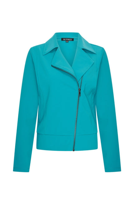 Bonded Travel Jacket Biker Petrol 202728