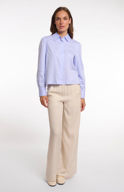 Rino & Pelle Blouse Felise Blue Striped Stretchshop.nl