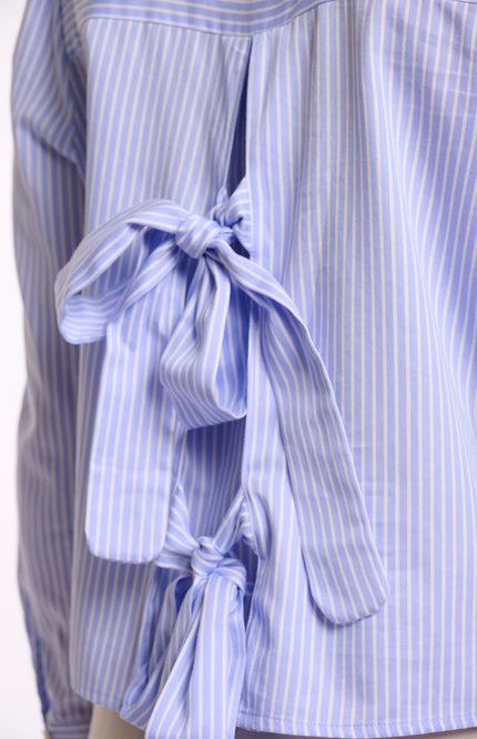 Rino & Pelle Blouse Felise Blue Striped Stretchshop.nl