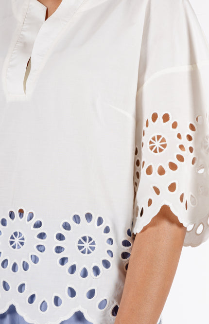 Rino & Pelle Blouse Trudy Snow White Stretchshop.nl