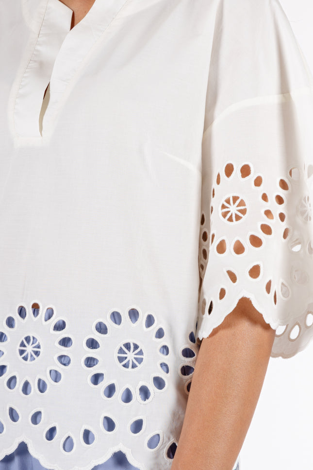 Rino & Pelle Blouse Trudy Snow White Stretchshop.nl