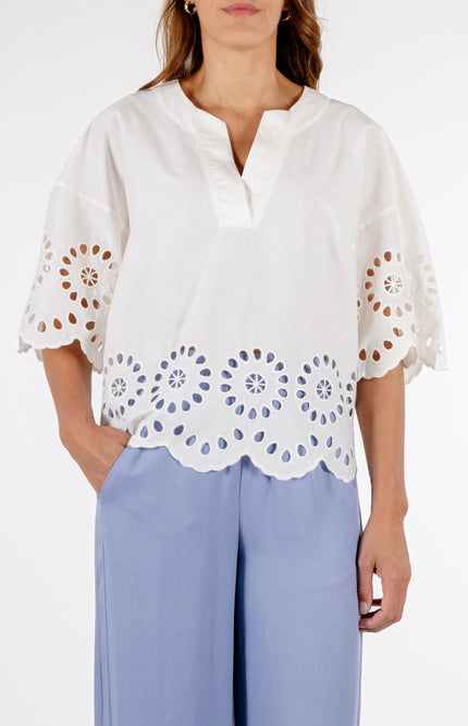 Rino & Pelle Blouse Trudy Snow White Stretchshop.nl