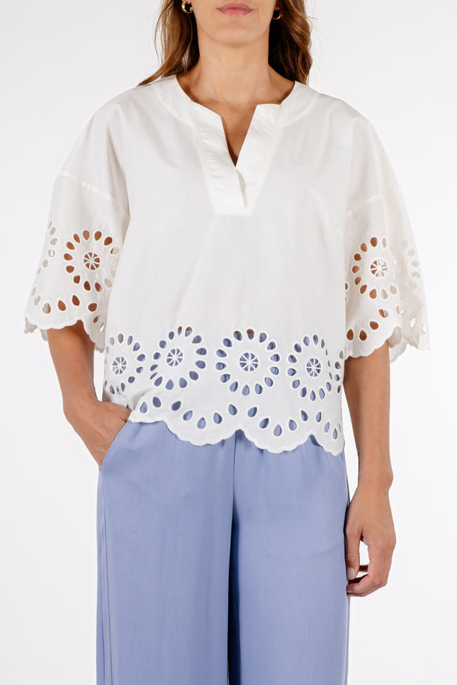 Rino & Pelle Blouse Trudy Snow White Stretchshop.nl