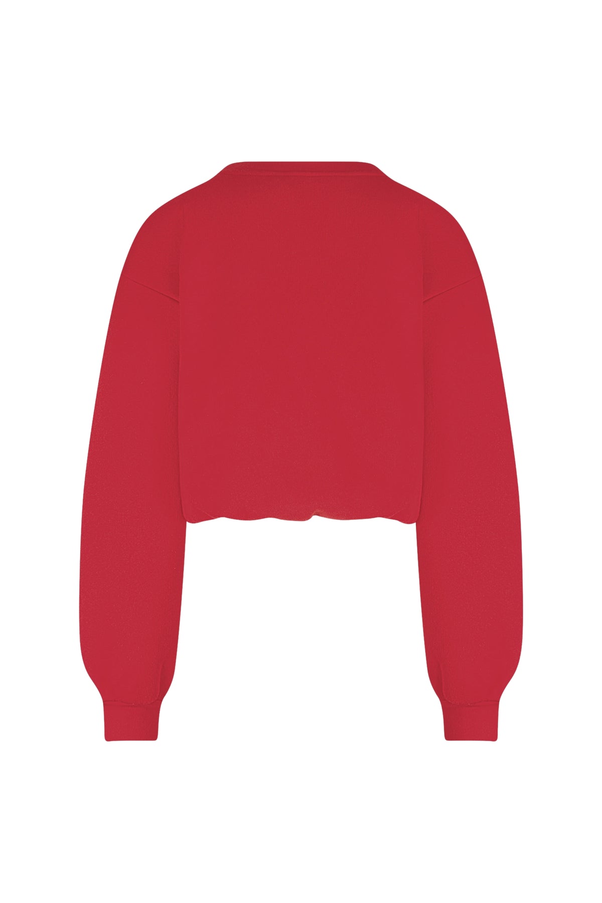 Lichtblauwe damestrui Amalia Kiss van Nukus, zachte gebreide sweater met ronde hals en lange mouwen, gedragen door een model.