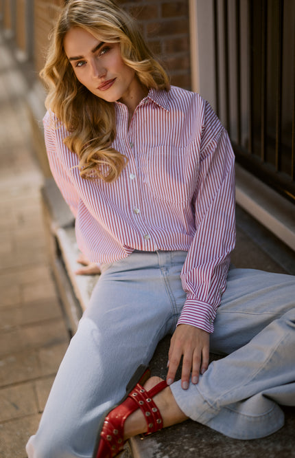 Nukus Blouse Ariana Kiss Offwhite NKS02104 Stretchshop.nl
