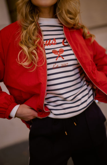 Sweater Paige White Blue NKS03033