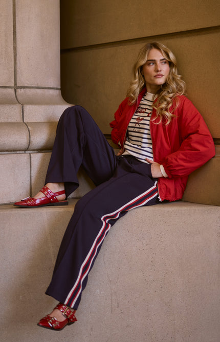 Sweater Paige White Blue NKS03033